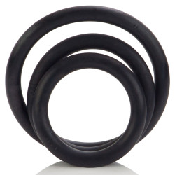 Calexotics Lot de 3 Cockrings souples Rubber Rings Noir
